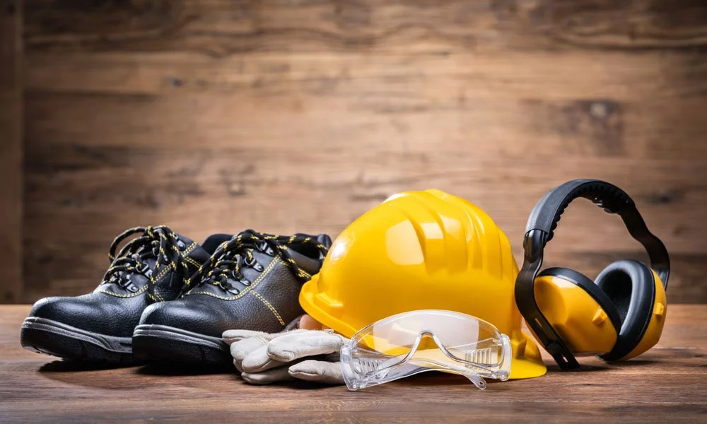 Sicherheitsausrüstung eines Handwerkers