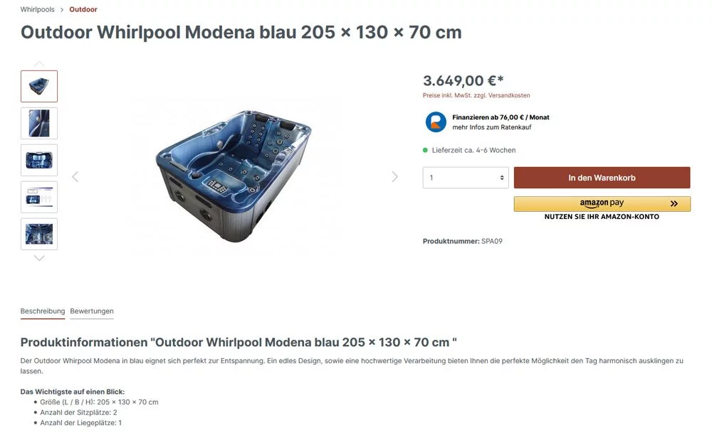 Shop-Saunaloft.de Produktseite Shop-Saunaloft.de Produktseite