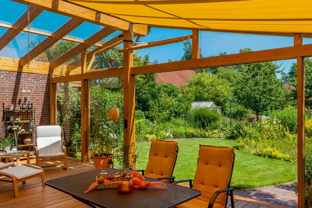 lichtdurchlässige Terrassenüberdachung